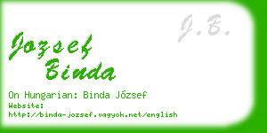 jozsef binda business card